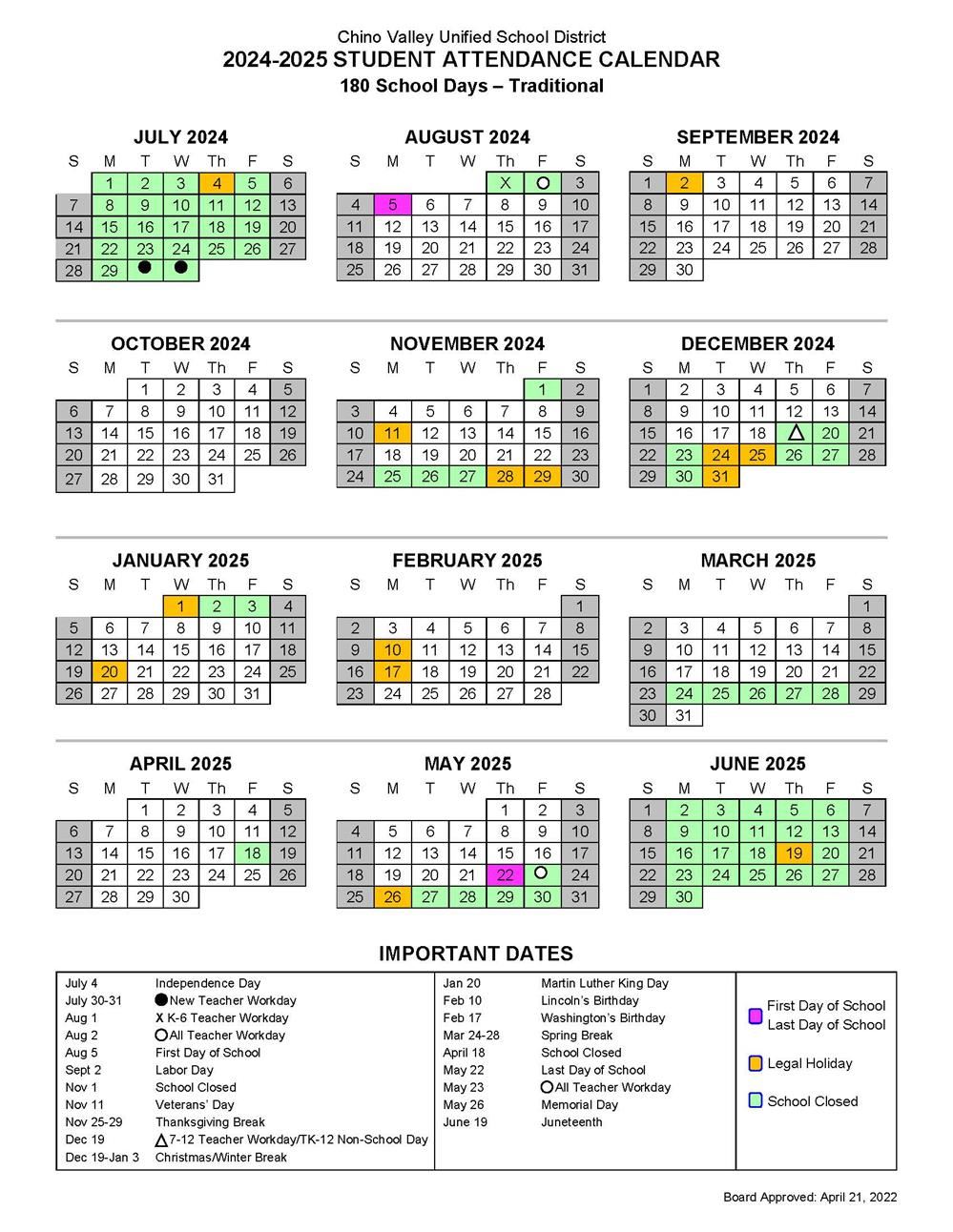 Disctrict Calendar